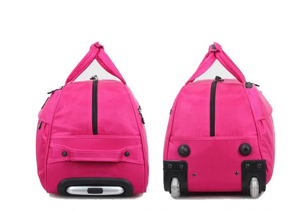 Rolling Travel Duffel Bag, Wheeled Duffel Suitcase, Luggage with custom Pockets