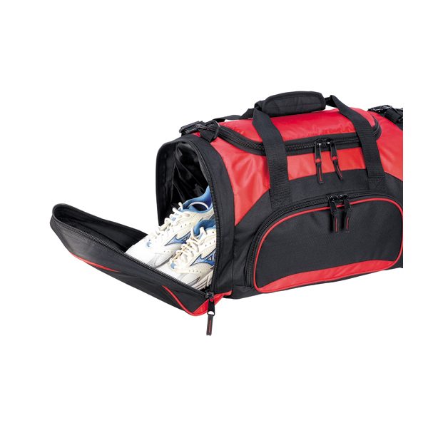 Promotional waterproof Polyester Travel Gym Duffel Bag With Shoe Compartment