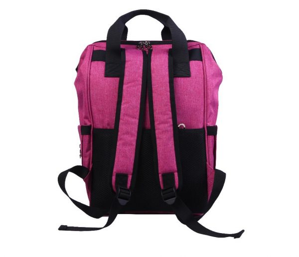 Waterproof Diaper Bag Backpack, Multi function Travel Back Pack Maternity Baby Changing Bags, Large Capacity carmine