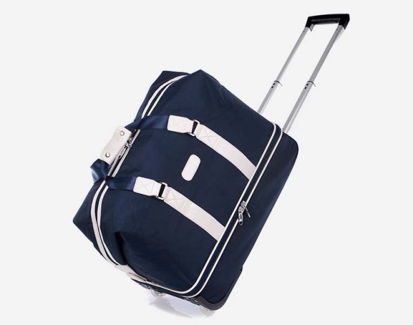 Large duffel bag with wheels luggage bag,Leather straps