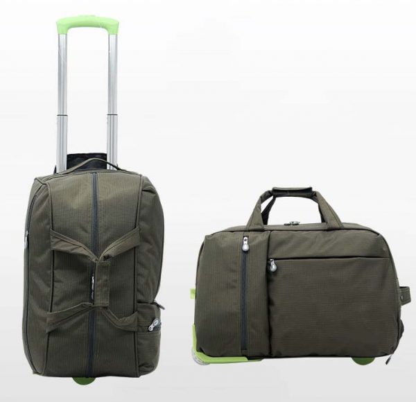 Rolling Travel Duffel Bag Wheeled Duffel Suitcase Luggage with custom Pockets