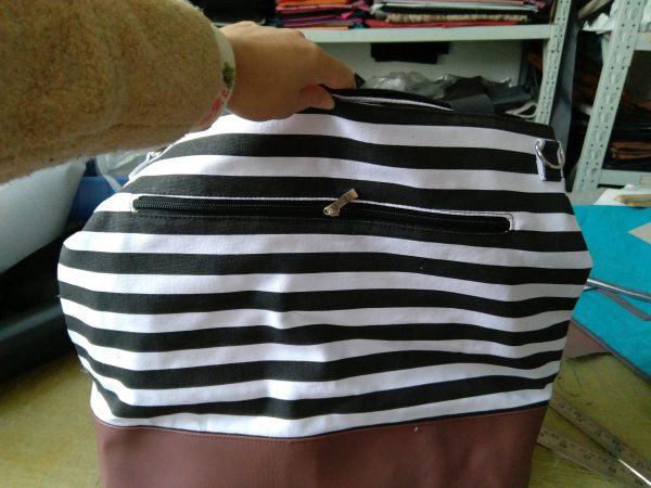 Custom Large capacity Stripe Cotton women's tote beach bag various printing for choice