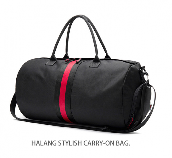 Water resistant Korean fashion travel bags custom logo in black