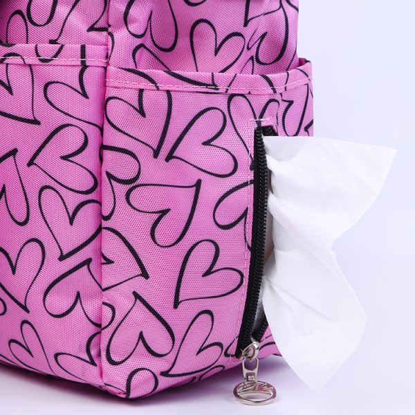 Custom lady tote bag waterproof woman handbag in heart icons