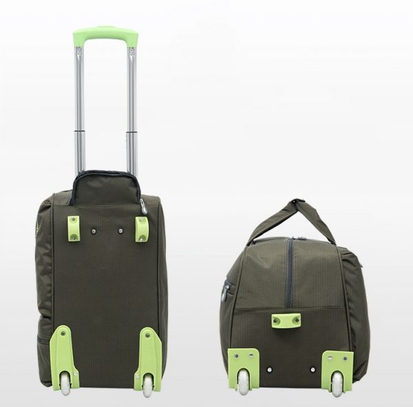 Rolling Travel Duffel Bag Wheeled Duffel Suitcase Luggage with custom Pockets