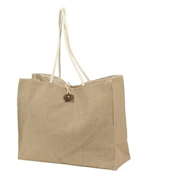 Custom degradable material, natural jute fiber shopping bag, fold-able shopping jute bag, tote bag