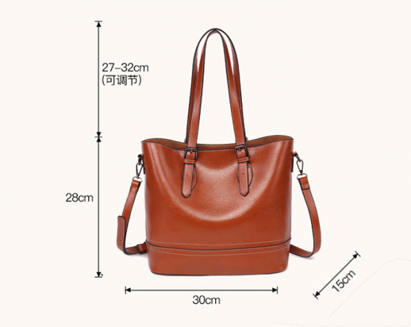 Large Space Fashion Genuine Leather Handbags Factory Quality Bag Ladies Handbags