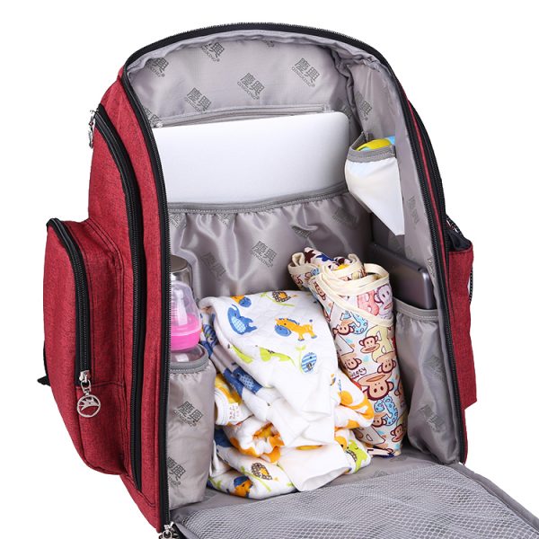 Custom High quality big compartment travel diaper backpack diaper bag travel hot selling in Amazon 300D oxford