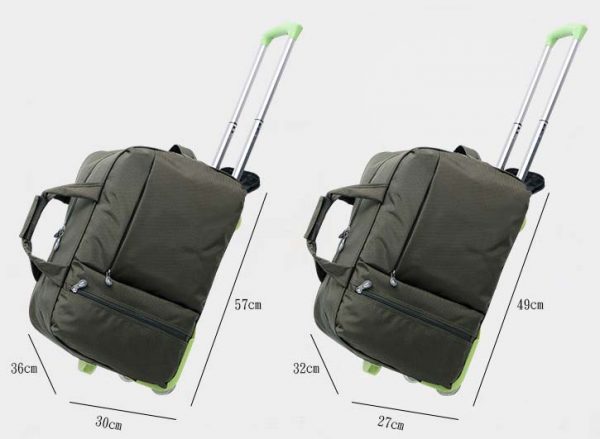 Rolling Travel Duffel Bag Wheeled Duffel Suitcase Luggage with custom Pockets