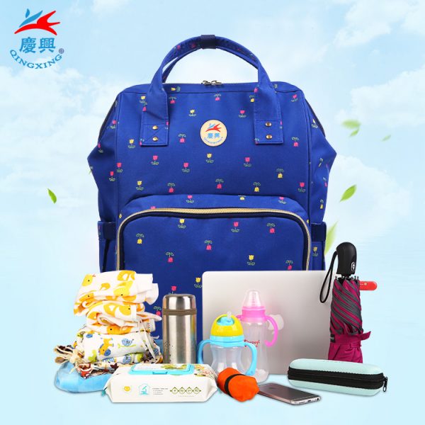 Custom waterproof wholesale Baby Diaper bag with Changing Pad