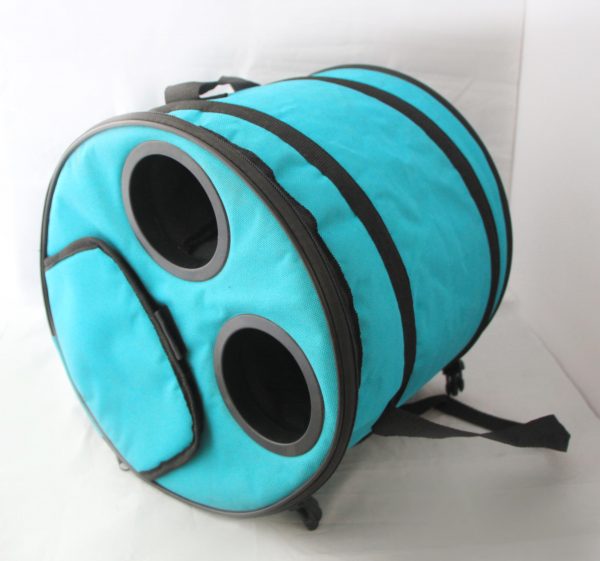 Factory made barrel picnic cooler bag for outdoor picnic camping insulated with two bottle holders foldable