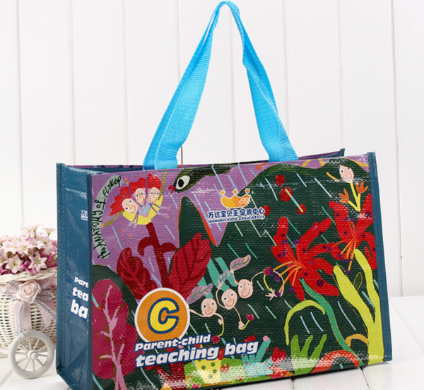 Waterproof PP woven high quality tote bags wholesale colorful printing