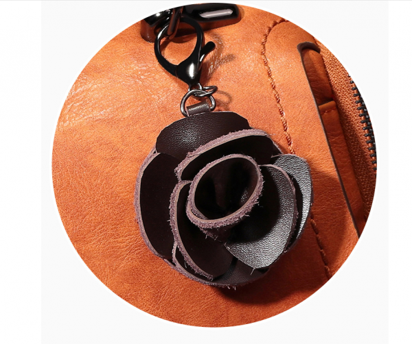 Genuine Leather Handbags with flower accessory Factory women Handbag Original