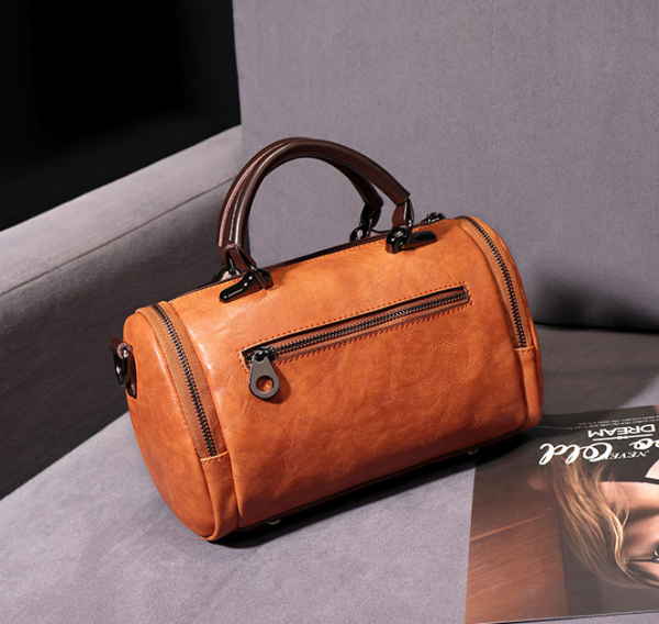 Genuine Leather Handbags with flower accessory Factory women Handbag Original