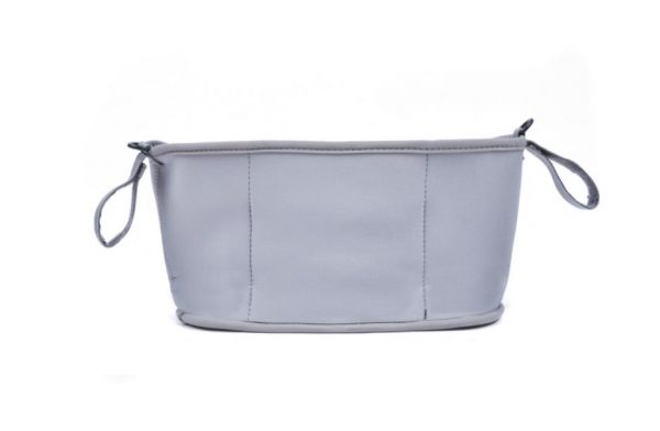 Baby stroller organizer bag microfiber double compartments black