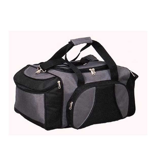 Best fashionable women's gym bag large with shoes compartment stripe grid