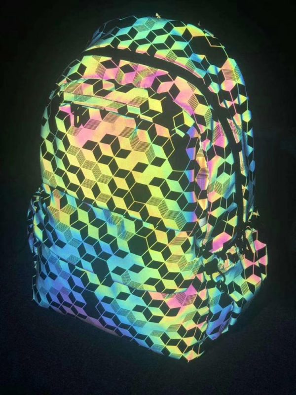 Custom High quality Outdoor shiny unisex waterproof backpack holographic laser USB backpack