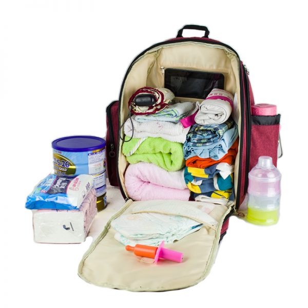 Custom High quality big compartment travel diaper backpack diaper bag travel