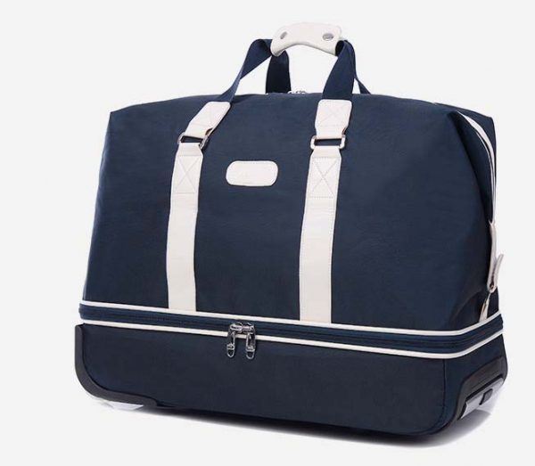 Large duffel bag with wheels luggage bag,Leather straps
