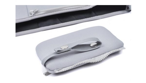 Baby stroller organizer bag microfiber double compartments black