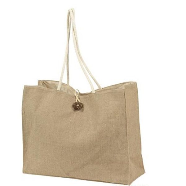 Custom Logo Eco Reusable Jute Carrying Bags, Women Beach Hand Tote laminated grocery promotional Shopping Handbags Jute Bag