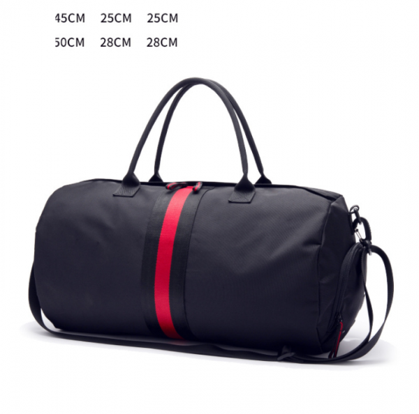 Water resistant Korean fashion travel bags custom logo in black
